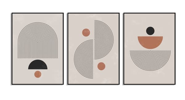 Plakater - Moderne kunst / mønster # 12 / sæt med 3