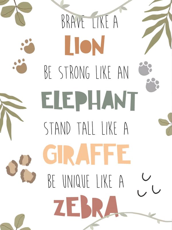 Juliste - BRAVE LIKE A LION....