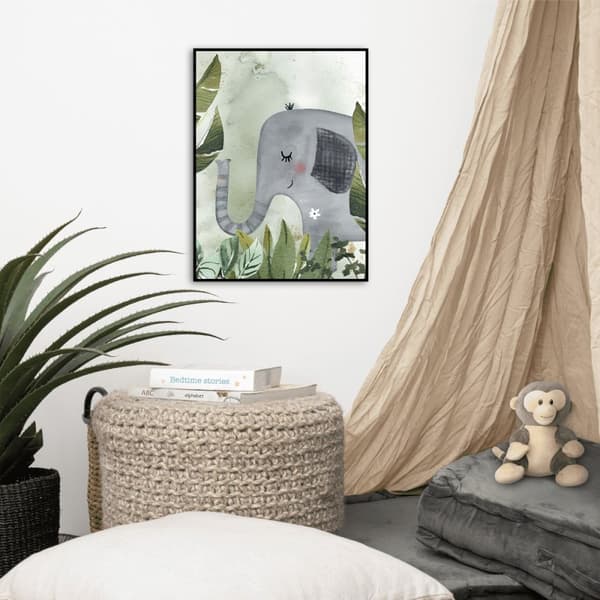 Plakat - Tegneserie Elefant