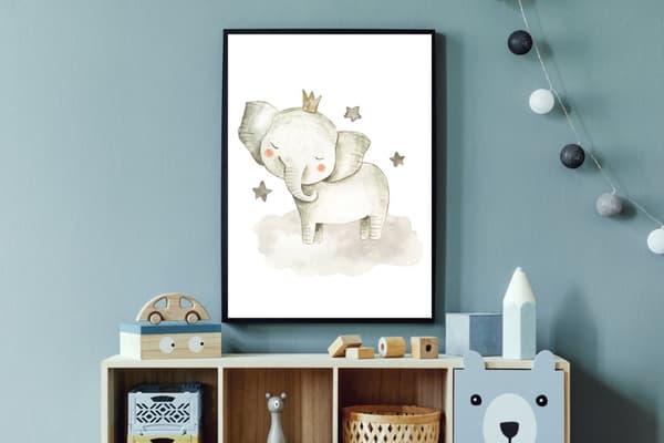 Affisch - Elefant och stjärnor / 02