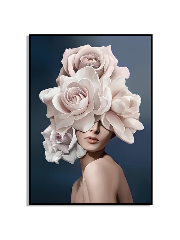 Plakat - Blomsterpige / Babylyserøde blomster