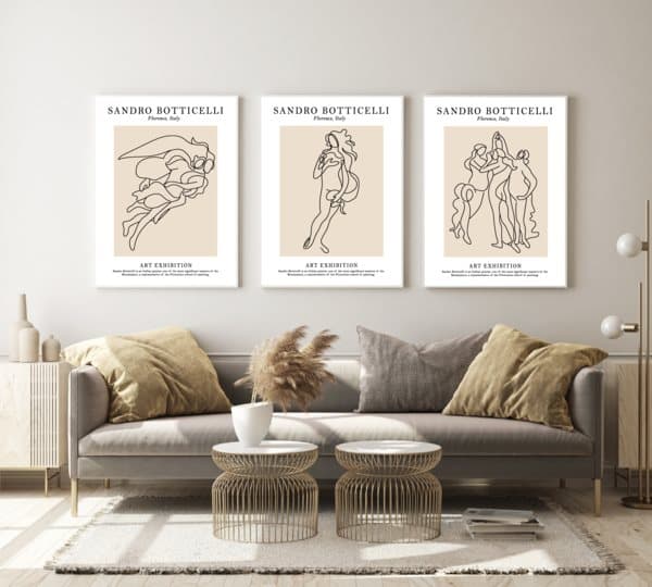 Plakater - Sandro Botticelli  /  sett med 3