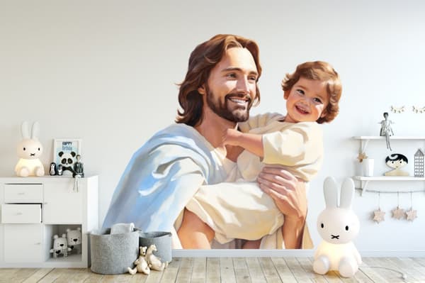 Veggklistremerke - Smilende jesus