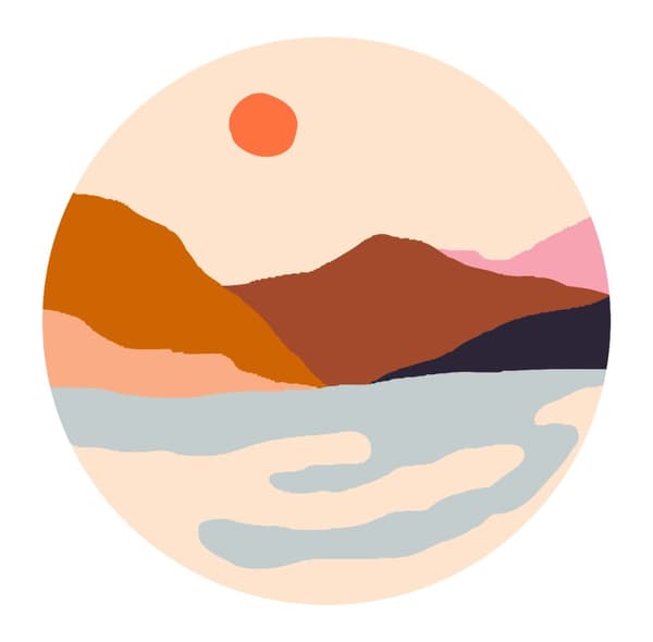 Veggklistremerker - Oransje sol / Sirkel