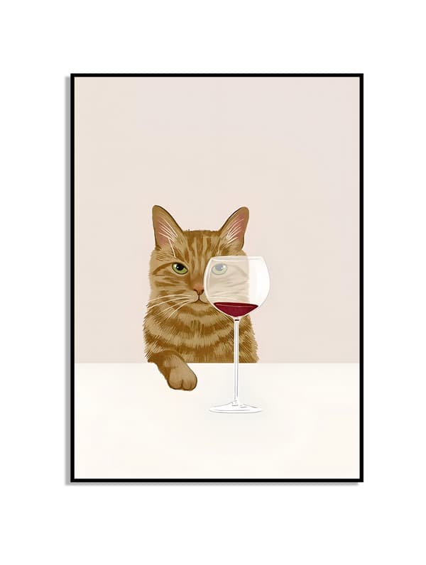 Plakat - Gul katt