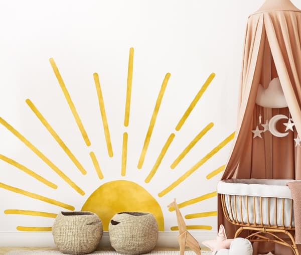 Veggklistremerke – Oppgående sol Boho/ 03
