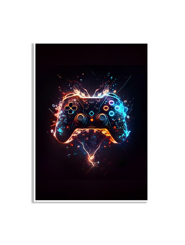 Plakat –  Farverigt neonlys joystick