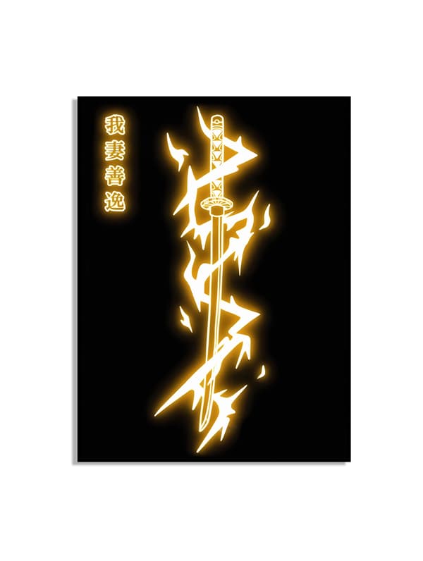 Plakat – Japansk Animefigur / Neon / 12