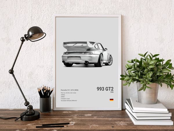 Plakat – Luksussportsvogn / 993 GT2