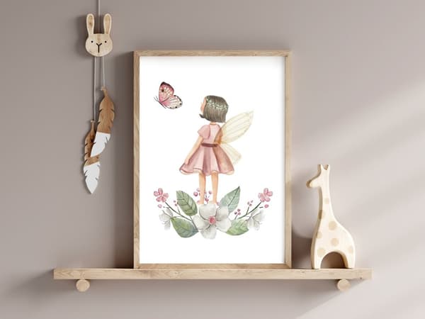 Plakat – Fe med Sommerfugl