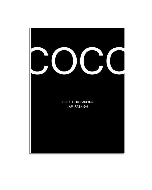 Plakat – COCO / I DON’T DO FASHION / Sort