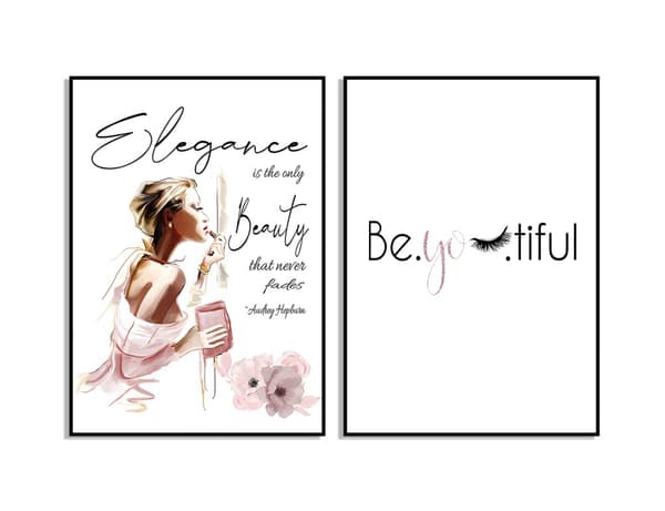 Plakat - Elegance / Be.you.tiful  / Sæt af 2