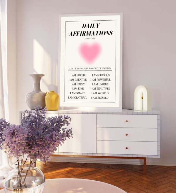 Affisch – DAILY AFFIRMATIONS FOR SELF LOVE