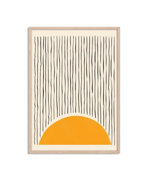 Minimalistisk Solnedgang Abstrakt Plakat