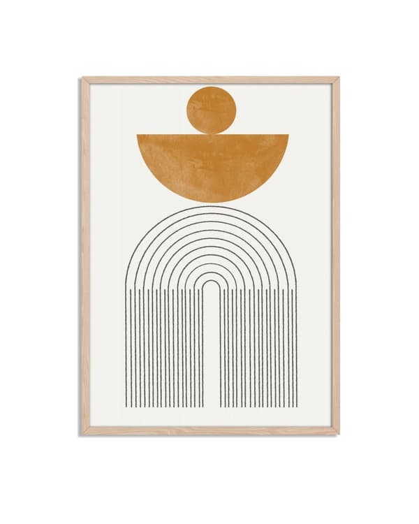 Abstrakt Bue Kunstplakat