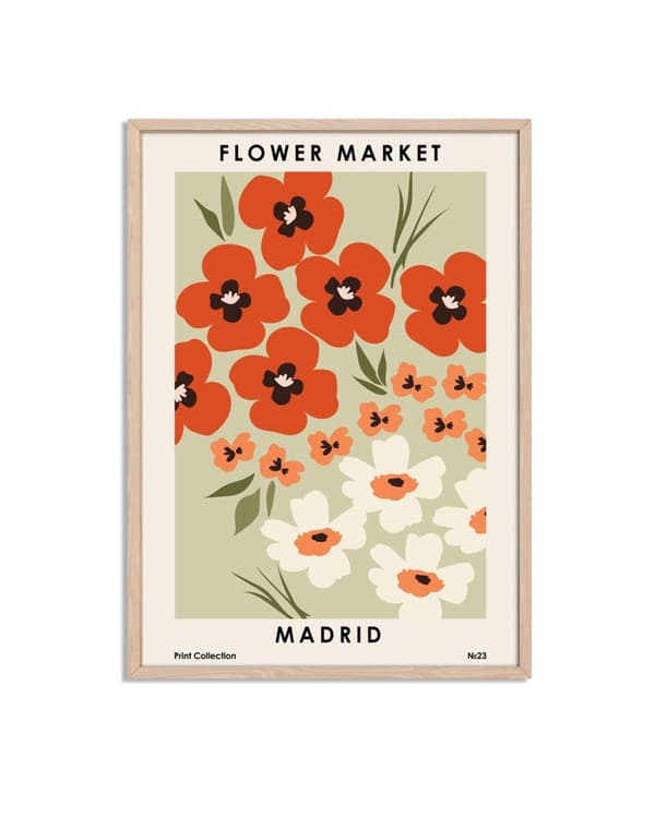 Blomstermarkedet Madrid - Plakat