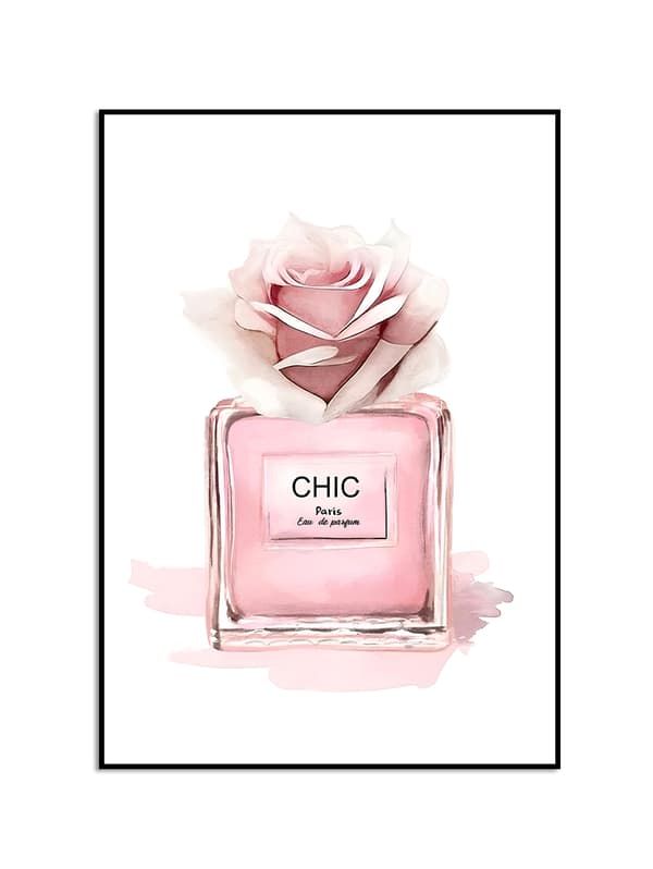 Chic Parfumeflaske Plakat