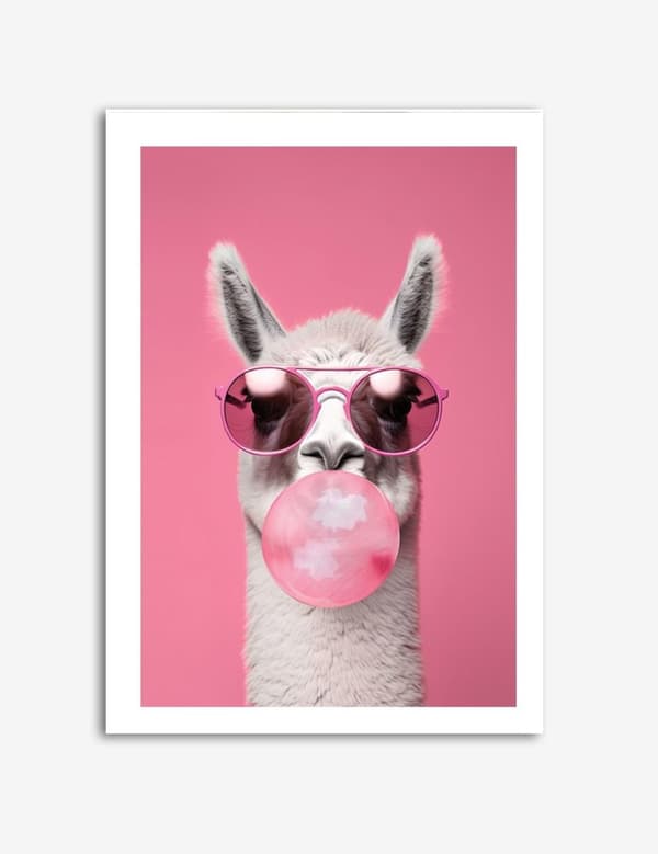 Bubblegum Lama Plakat