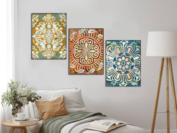 Ornamental Design Dekorativ Plakat Sett av 3
