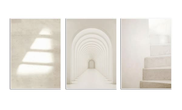 Minimalistisk Arkitekturväggaffisch Set om 3