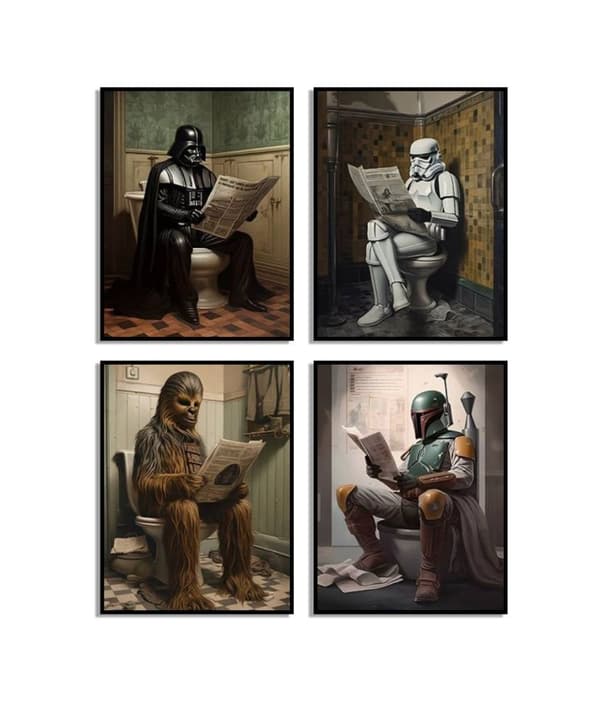 Star Wars-karakterer Baderom Plakatsett