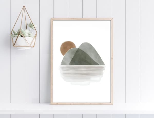 Abstrakt Landskap Kunst Plakat