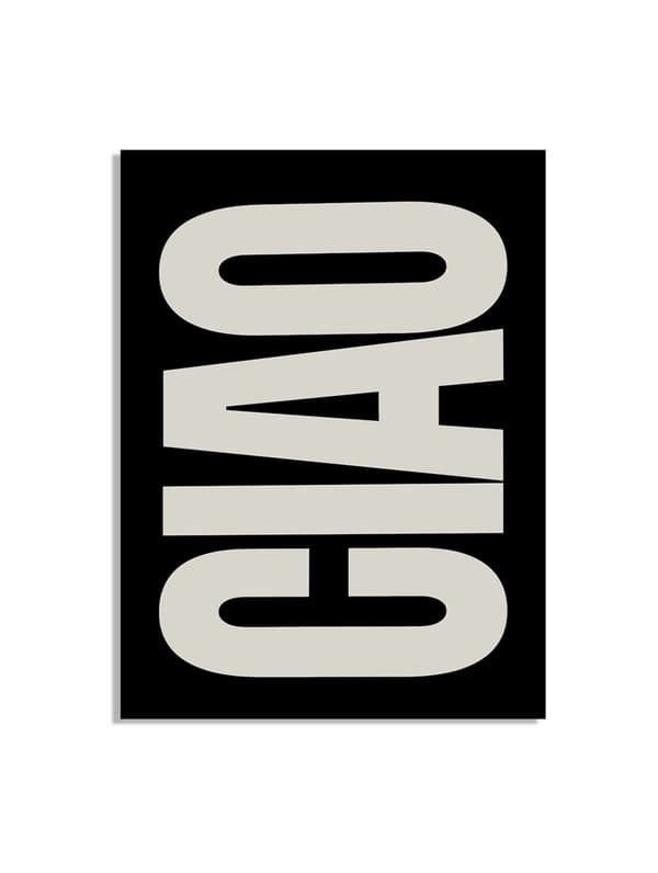 Typografi Ciao Plakat