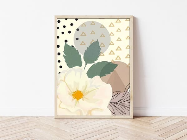 Abstrakt Blomsterplakat
