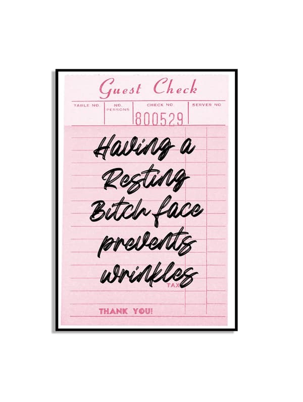 Resting Bitch Face Plakat