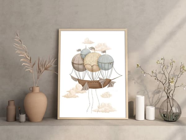 Vintage Luftballoner Plakat