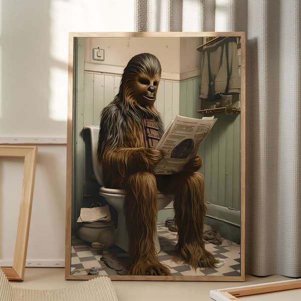 Chewbacca Lukemassa Sanomalehteä Juliste
