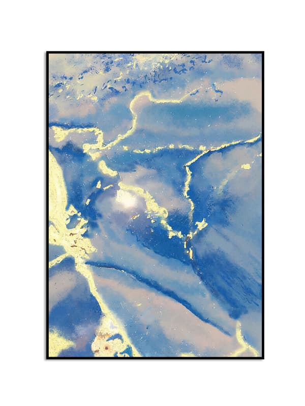 Abstrakt Blå Kunst Poster