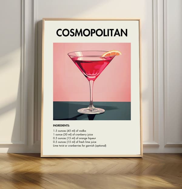 Cosmopolitan Opskrift Plakat