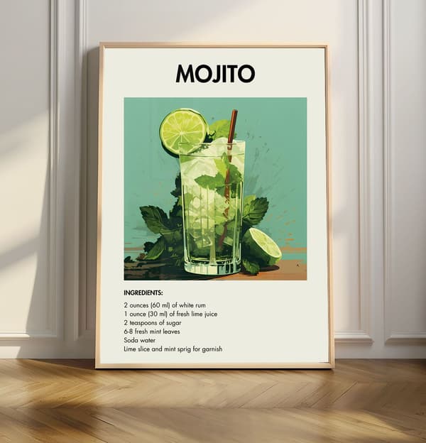 Mojito Oppskrift Plakat