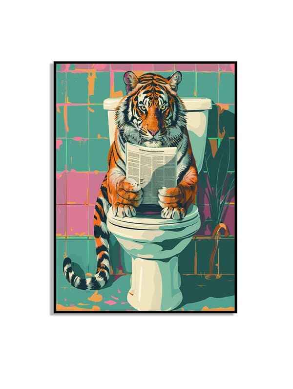 Tiger Læser Avis Plakat