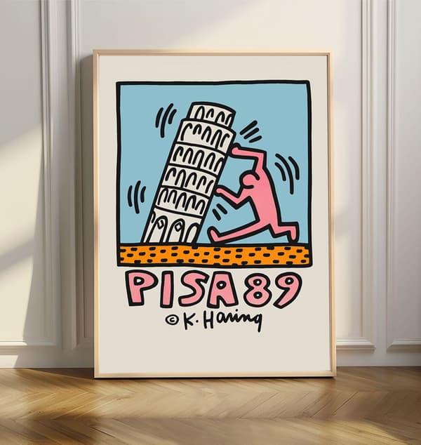 Pisa 89 Plakat av K. Haring