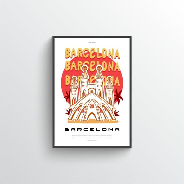 Barcelona Illustrationsplakat
