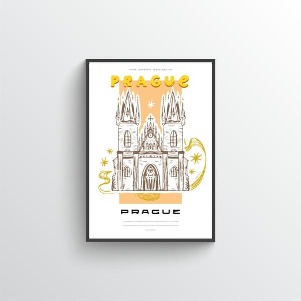 Praha Katedral Plakat