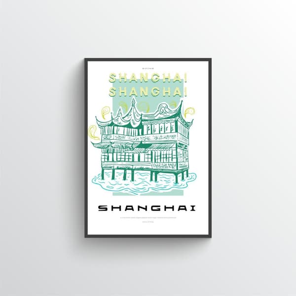 Shanghai Arkitektur Poster