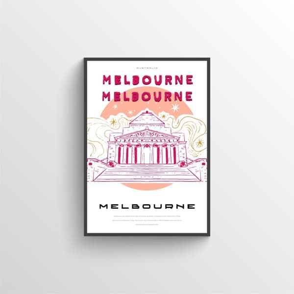Melbourne Turistattraktion Plakat