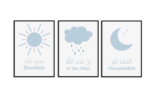 Islamsk Tro Veggplakat - Sett av 3