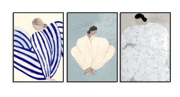 Elegant Art Plakat Sæt - Sæt af 3