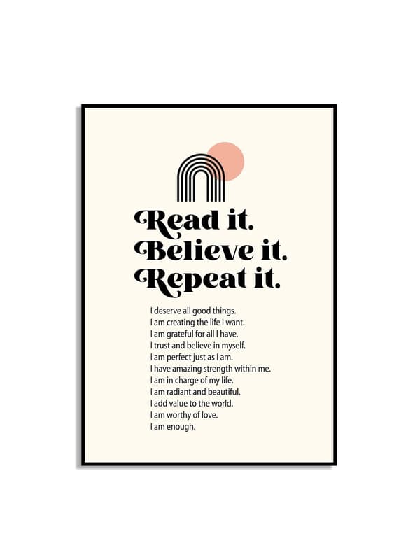 Inspirerende Sitat Plakat