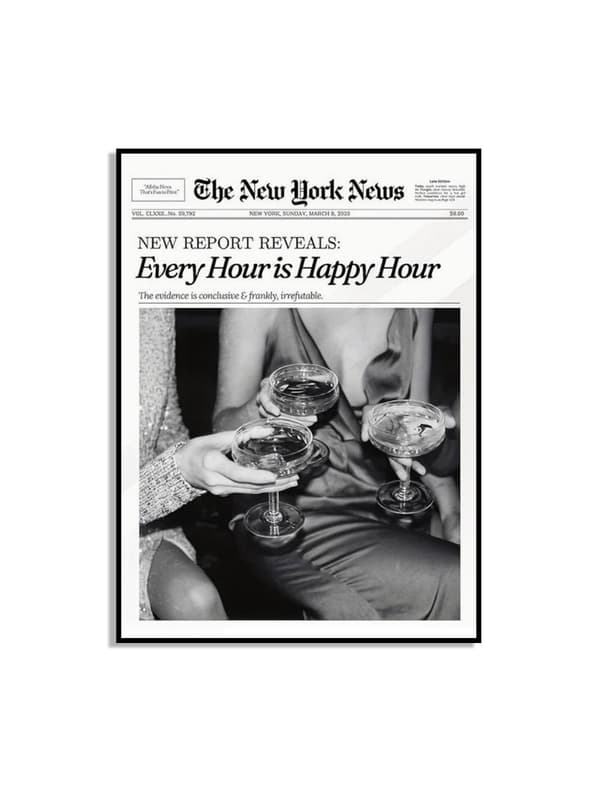 Happy Hour Vegg Plakat