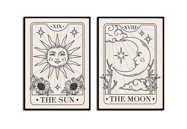 The Sun and Moon Poster - Set av 2