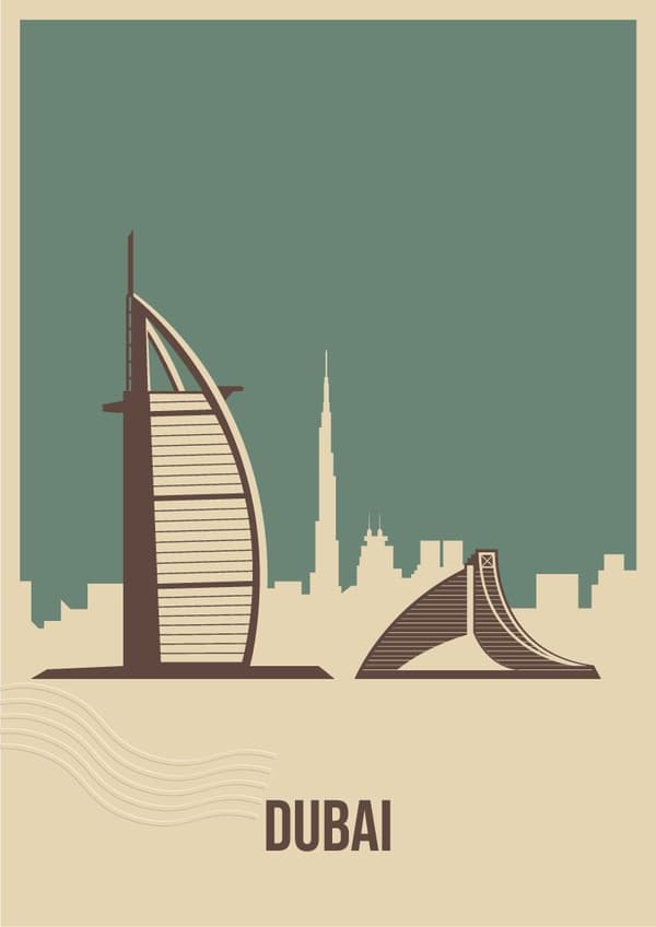 Dubai Skyline Plakat