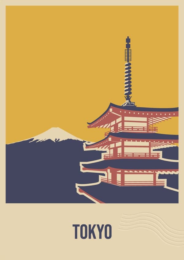 Tokyo Skyline Kunstplakat