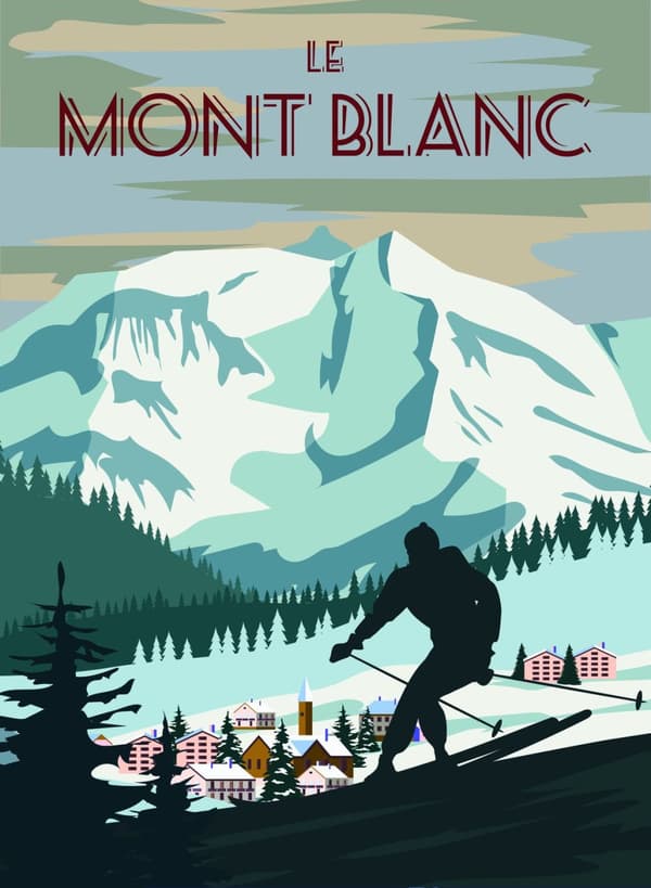 Le Mont Blanc Skiplakat