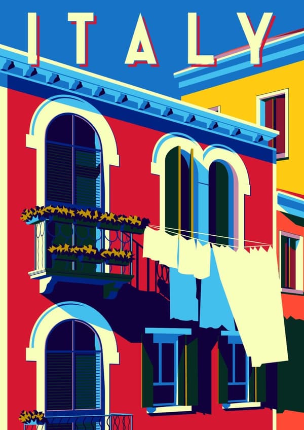Italien Plakat - Klassisk Rejsestil