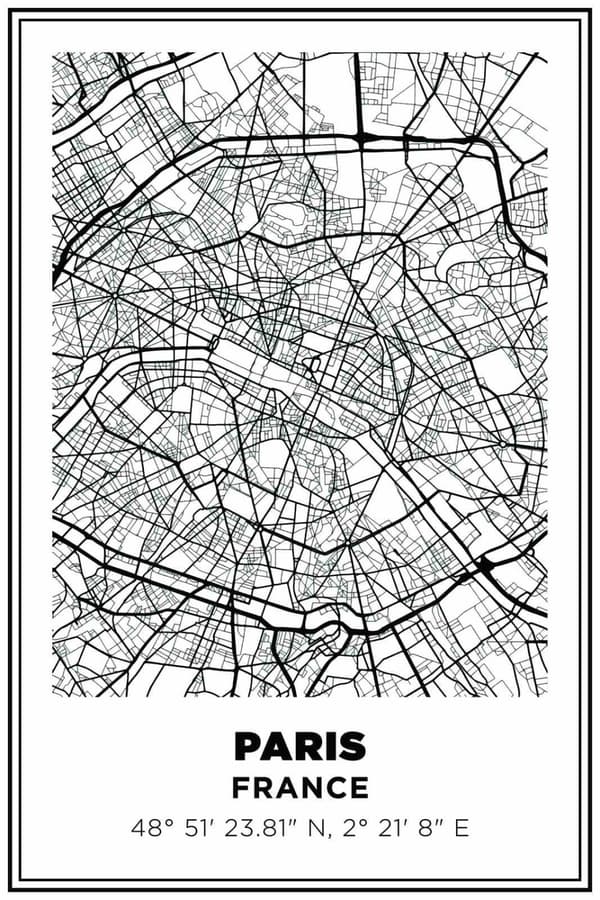 Pariisin Kartta Juliste
